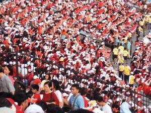 Sea of red