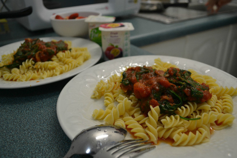 Self-made pastas for lunch