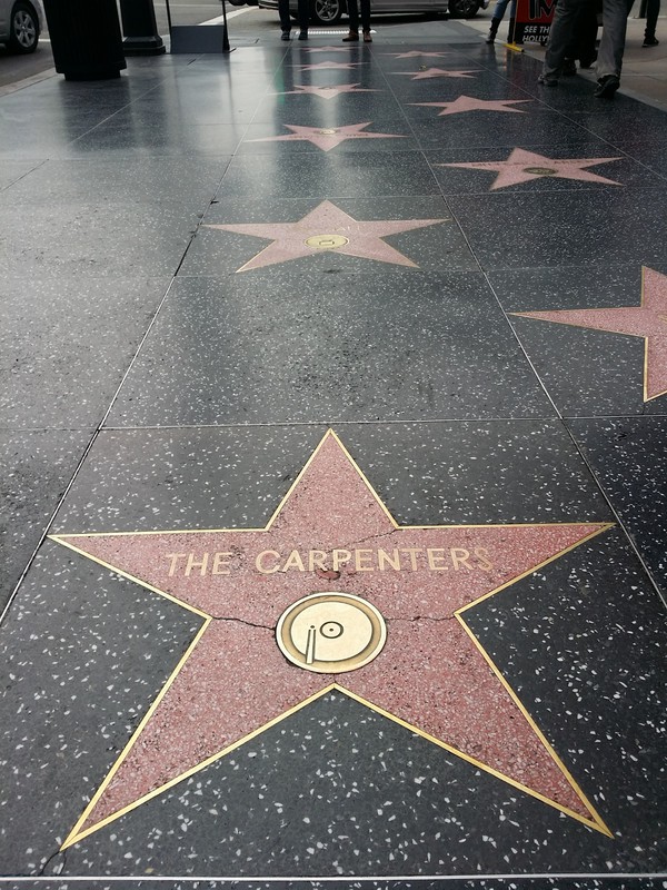 At the Hollywood Walk of Fame with The Carpenters
