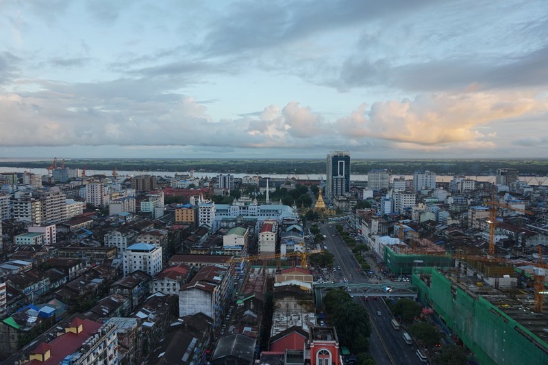 A view of Yangon from Sakura Tower