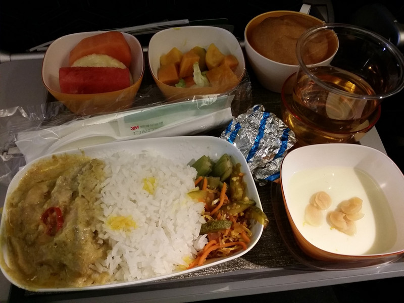 Inflight meal with achar as condiments