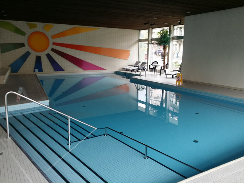 The heated pool at Stella Hotel
