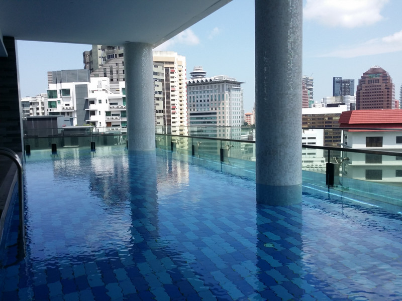 The roof top pool