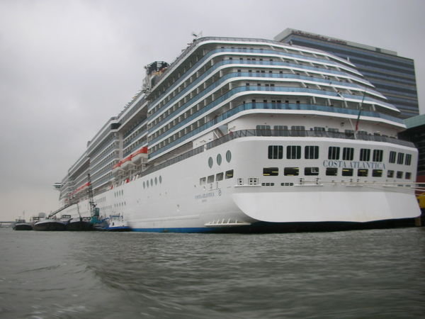cruiseship at Amsterdam Port