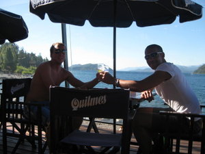 A beer by the lake in Bariloche