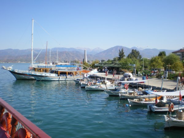 Fethiye harbor from boat