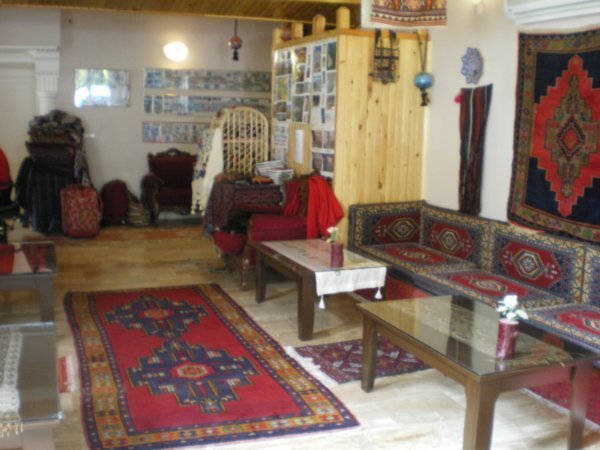 Sitting room of Venus Hotel in Pamukkale