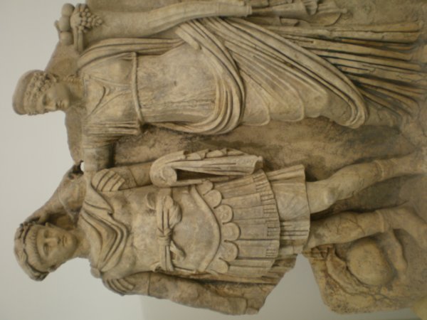 some of the marble friezes from Aphrodisias in the museum there