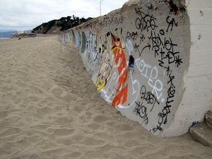 Urban art at the beach