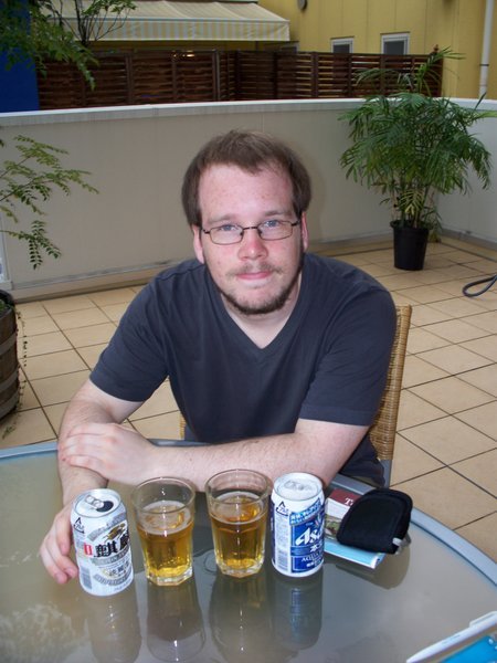 dave with vending machine beer