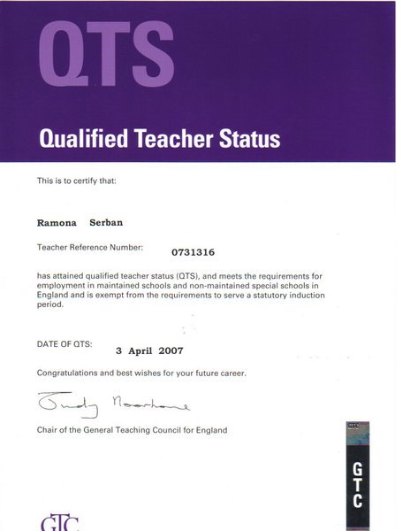 I got qualified to teach in England. This is a really big deal!!