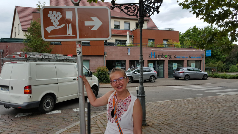 Route des Vins d'Alsace signpost