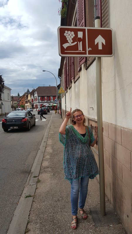 Route des Vins d'Alsace signpost
