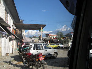 Stopping for snacks in Pokhara