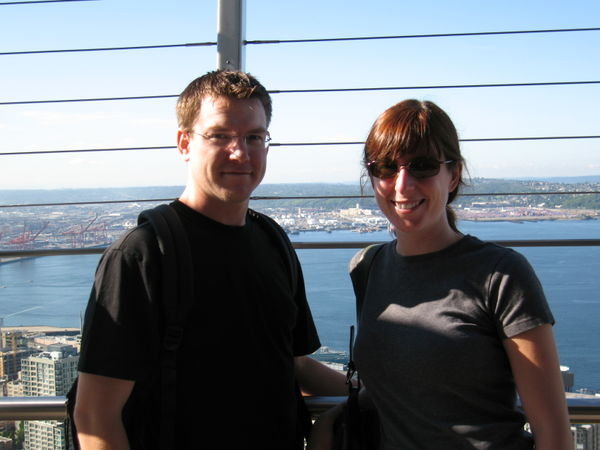 Us atop the space needle