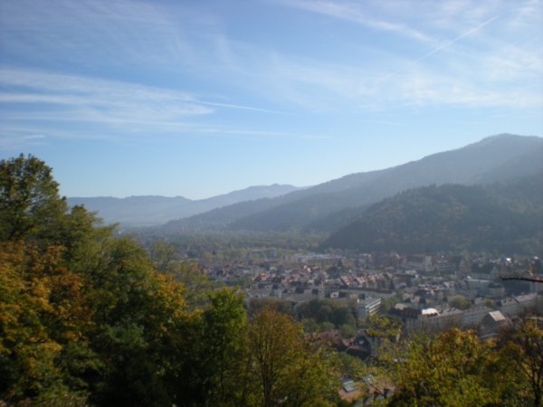 View of Freiburg from the top of the hill