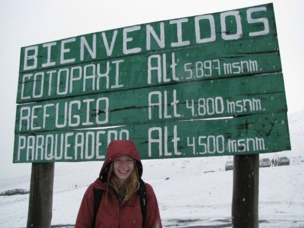 At the carpark on Cotopaxi
