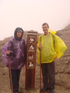 At the summit, cold and wet