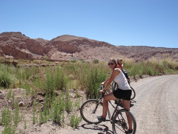 Bike riding through San Pedro de Atacama