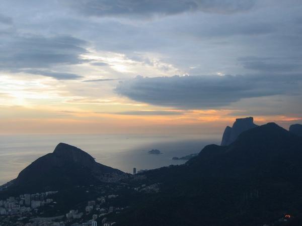 sunset from christ the redeemer