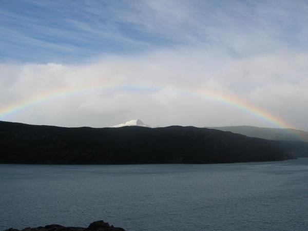 rainbow over lago grey