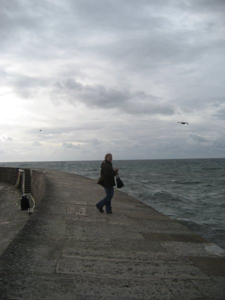 Me walking along the top of the Cobb 