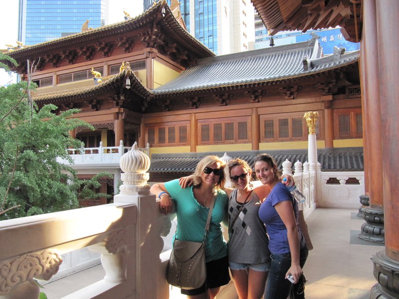 Me, Becca and Jess at the temple 