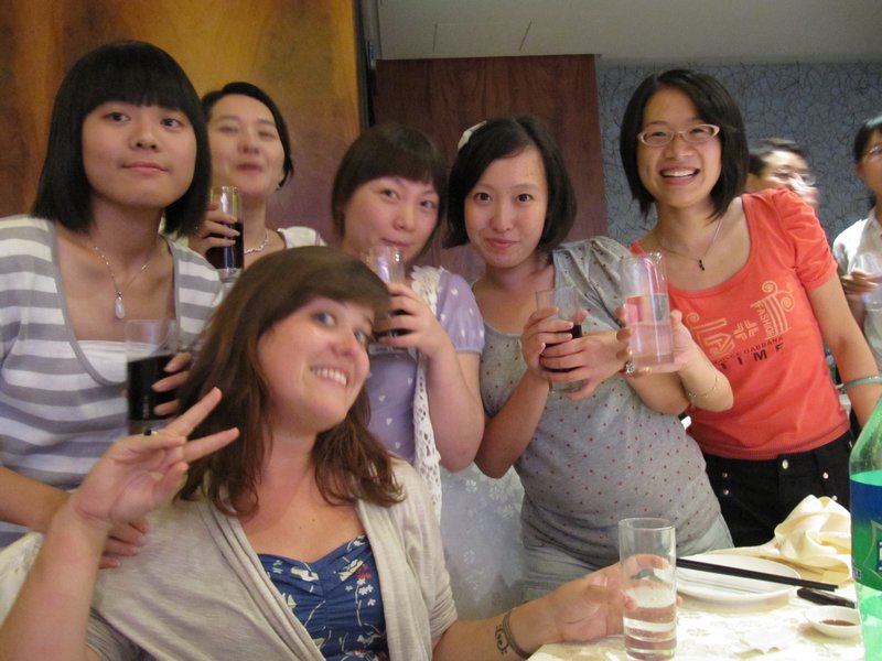 Becca and some teachers from Pudong