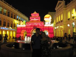 Mike and I in the Center of Macau