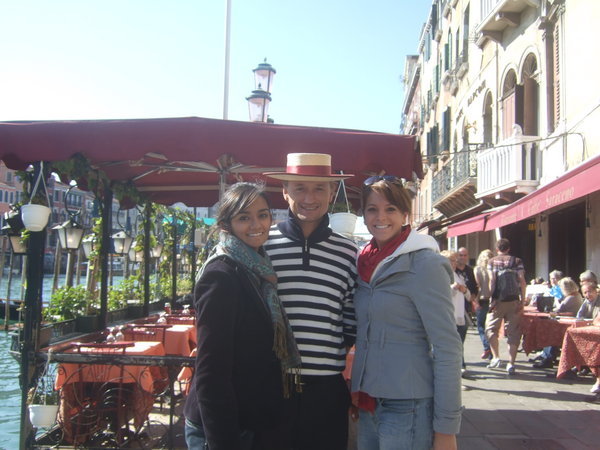 Roommate and I with Gondola man