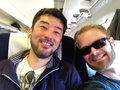 Hiro and me on the bullet train to Kyoto