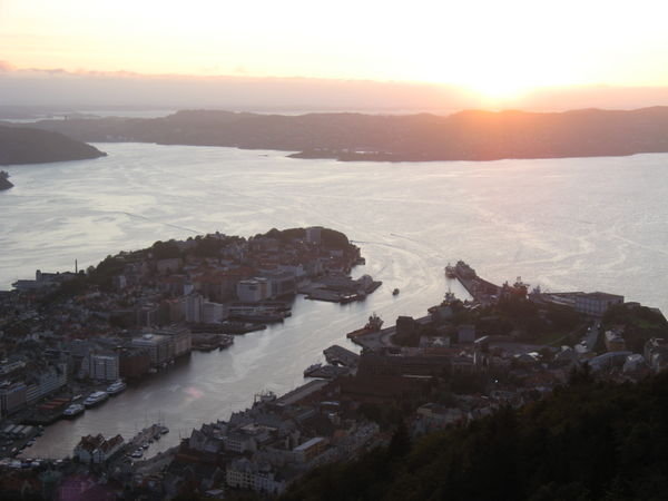 Bergen at Sunset