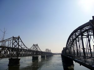 The Broken Bridge next to the Sino-Korean Friendship Bridge
