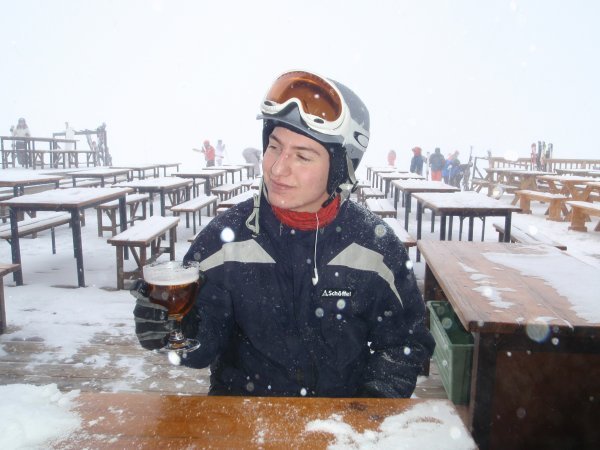 An early new years drink on the slopes