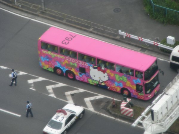Hello Kitty on a Bus