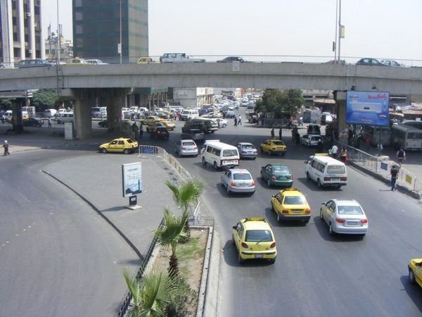 Der alltaegliche Verkehr in Damaskus