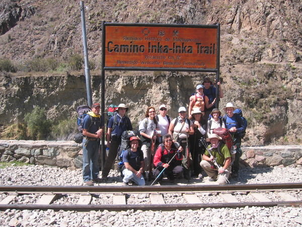 Our group at the start of the trek