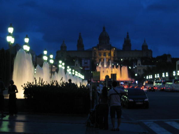 View of the fountain from  Plaça Espanya