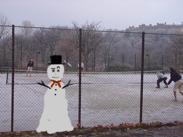 A Wii-G snowman