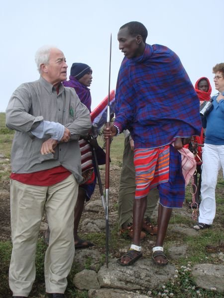 Maasai teengers come to greet us