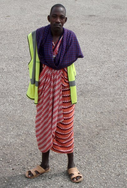 Maasai Airport Worker
