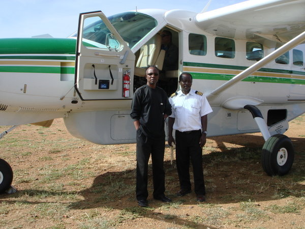 James and Capt. Shayo Prepare for the Flight