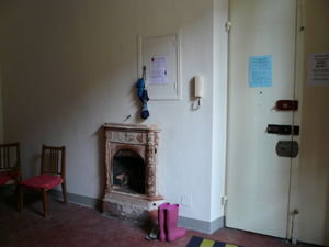 Fireplace in Foyer