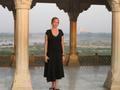 Pirie at Agra Fort (see Taj in background)