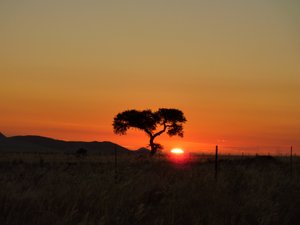 Sunset ueber der Namib