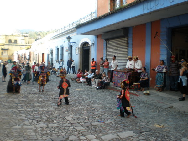Trad dancers and the band 