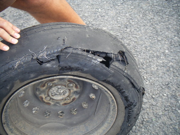 Now that's a flat tyre!