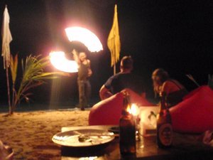 Barside fire jugglers