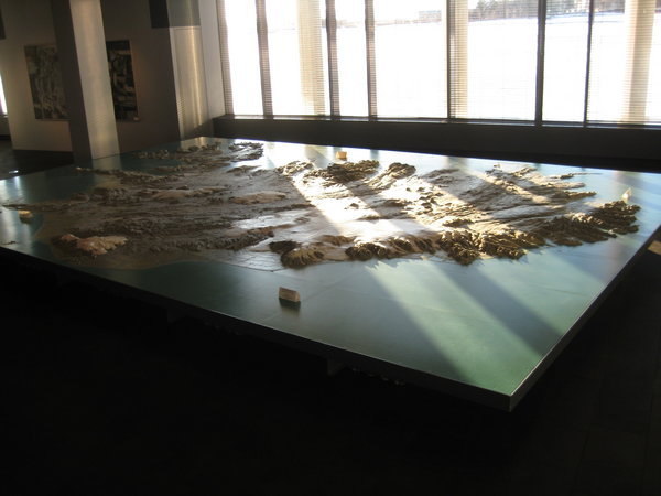 Model of Iceland in City Hall