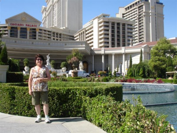 Kayla in front of Caesar's Palace